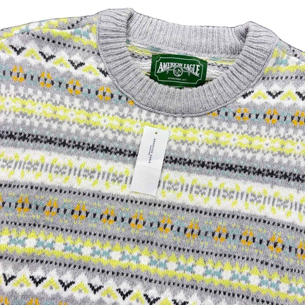 American Eagle Sweater Womens XS Fair Isle Nordic Long Sleeves Pullover NEW